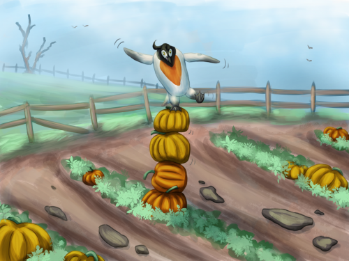 Penguin's Pumpkin Tower