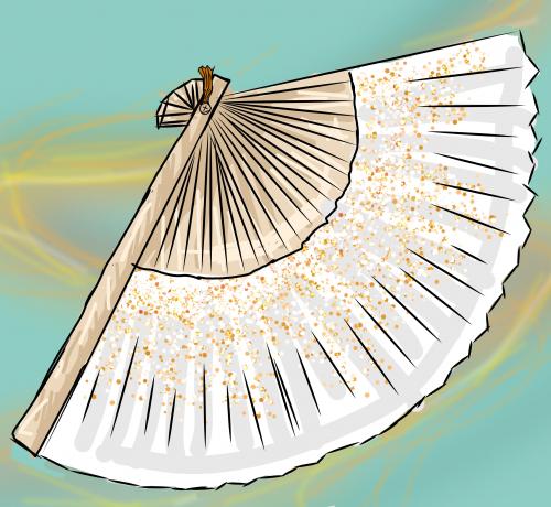 Taiyō Hana's paper fan weppon