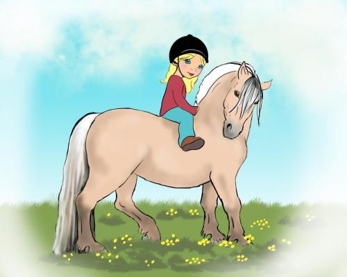 Fjordhorse and girl