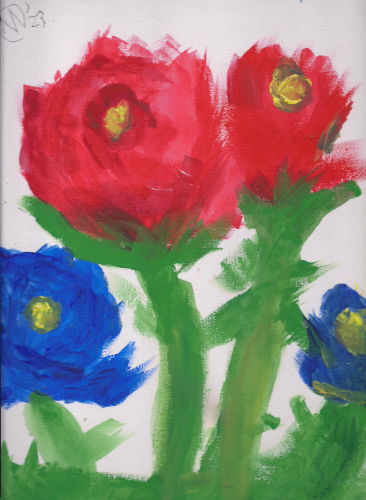 Flowers in acryllic