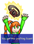 You got the crafting licent