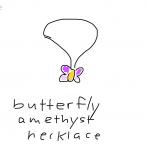 Butterfly amethyst necklace