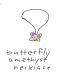 Butterfly amethyst necklace
