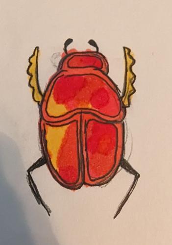 Fire Scarab Pin