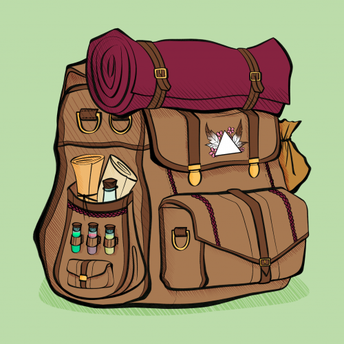 "Traveling library" backpack