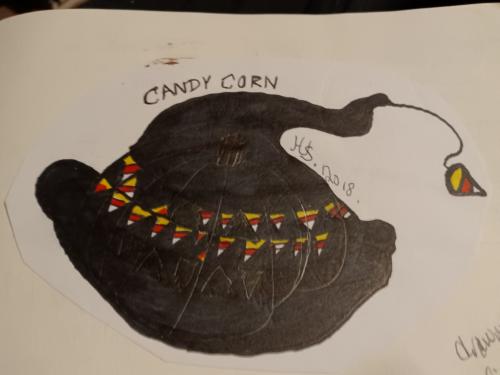 Candy Corn Witch hat