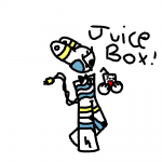 Zip loves juice box!