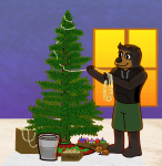 Henry Bear Decorating the Tree - Secret Santa Gift 2023