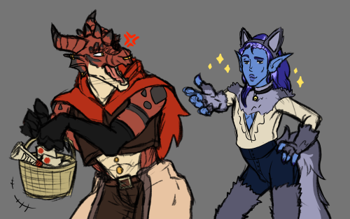 Red Dragonborn Hood and The Blue Bad Wolf