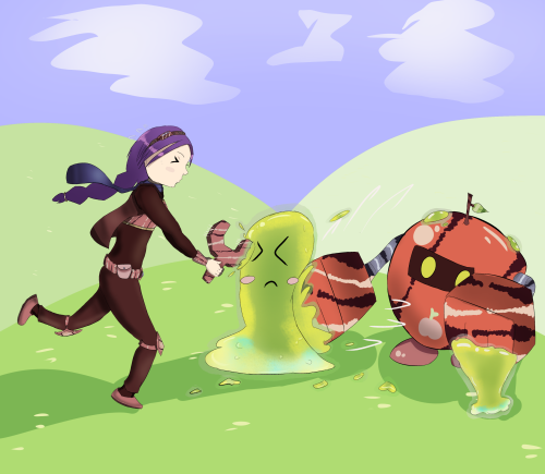 Olive versus the slime