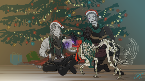 Secret Santa Art Trade 2023 - Illmenor and Vilmenor