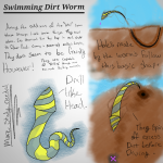swimming dirt worm