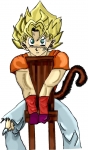 Ssj Goku on the chair