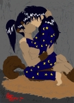 Kouga and Kagome Kiss