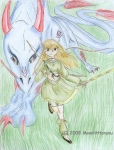 Elven girl with Dragon