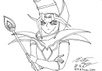 Yami is the Dark Mage -Lineart