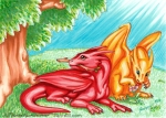 Baby Dragons Exploring Nature