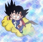 Goku on his Nimbus