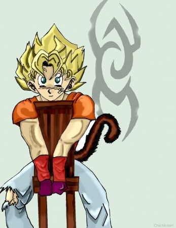 Ssj Goku with background