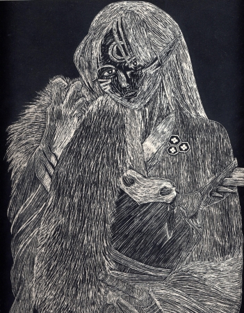 Sesshoumaru Scratchboard