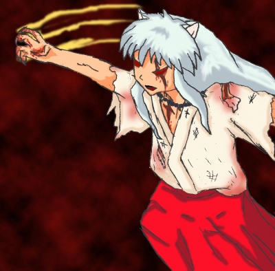 Inuyasha getting beat