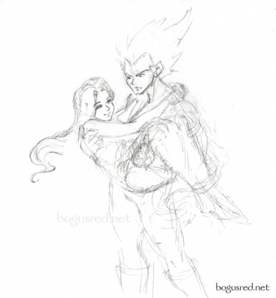 Vegeta+Bulma sketch