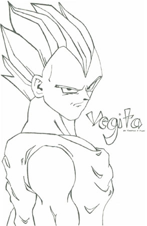 Glaring Vegeta