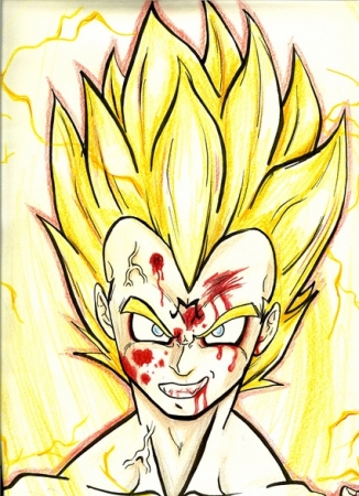 Grinning Majin Vegeta