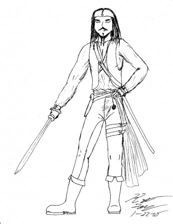 Captain Anime Sparrow -Lineart