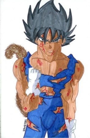 colored marker teen vegeta