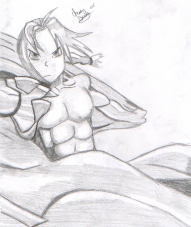 Ripped abs Edward Elric