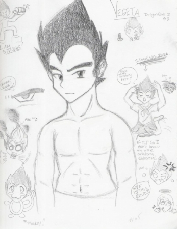 First Vegeta sketches