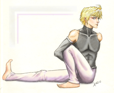 Sanzo doing Yoga