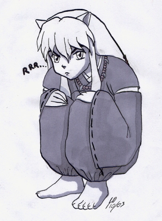 Inuyasha pouting