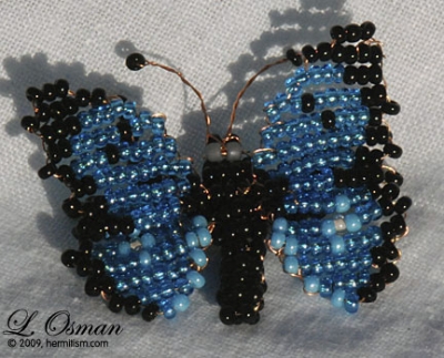 Bead Butterfly 1  Clouded Blue