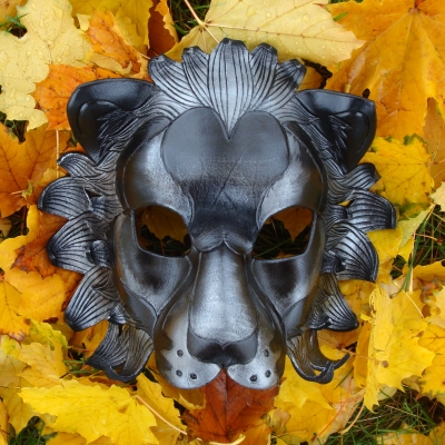 Black Lion Leather Mask