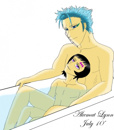 LuppiXGrimmjow: Bath Time