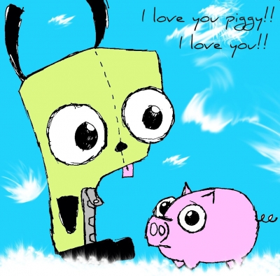 Gir and his piggy