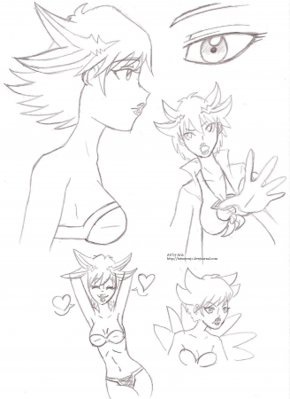 fem! Yusei doodles