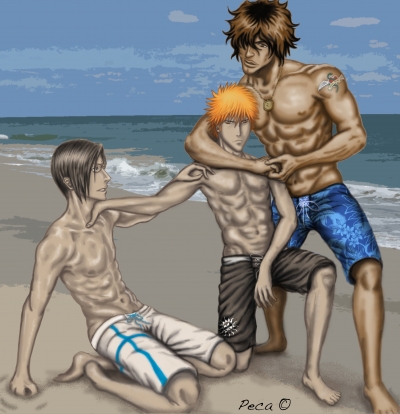 Bleach boys on the beach