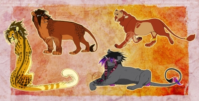 Big Cat Sticker Set 01