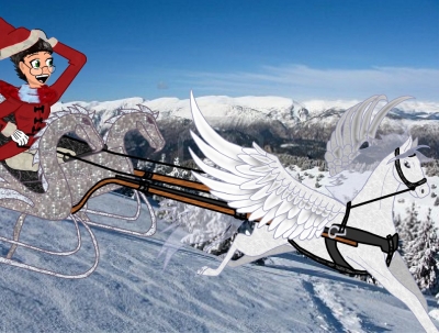 Pegasus Drawn Sleigh