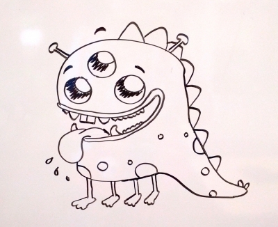 Whiteboard monster