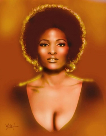 PAM GRIER w/Afro