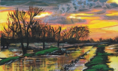 Sunset on the Fen