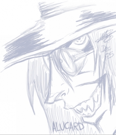 Alucard Facial Profile Sketch