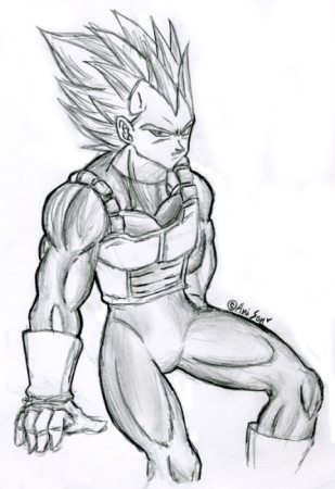 Vegeta sitting around