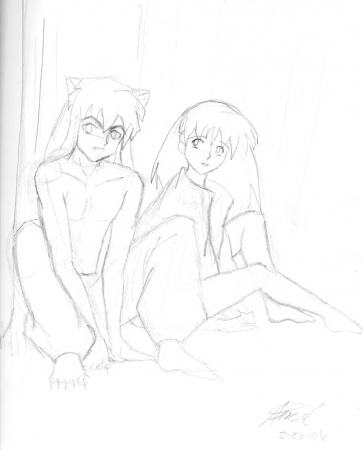 Inuyasha and Kagome sketch