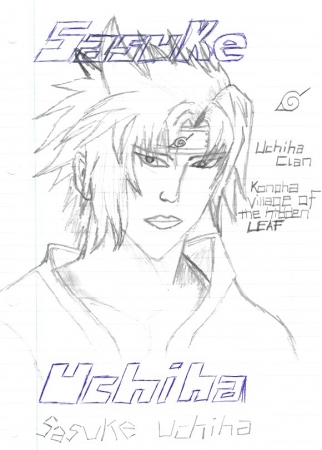 doodle of sasuke