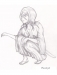 [Art] Rukia kneeling